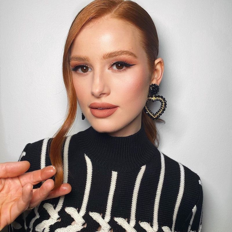 Ponytail Hairstyles Diagonal Parting Madelaine Petsch