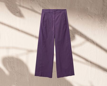 purple wide leg pants