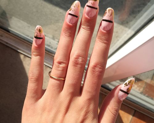 Acrylic Nails with Nail Art