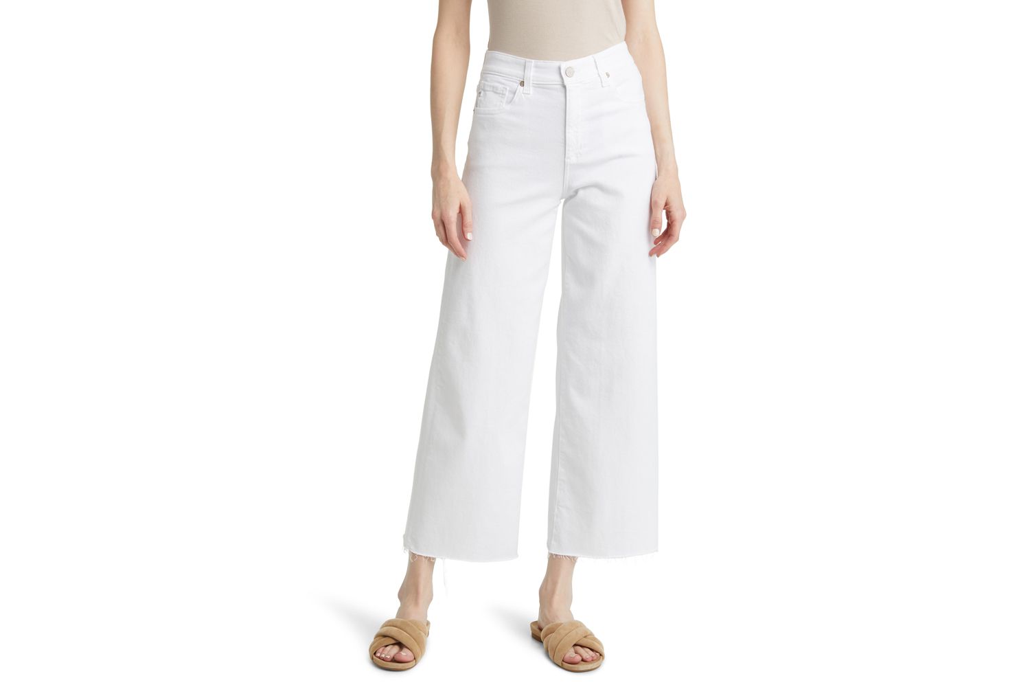 Nordstrom AG Saige High Waist Ankle Wide Leg Jeans