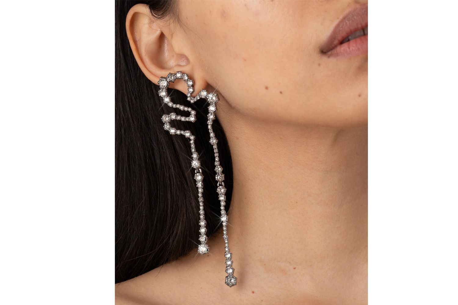 Alexis Bittar Punk Royal Crystal Cascade Post Earring