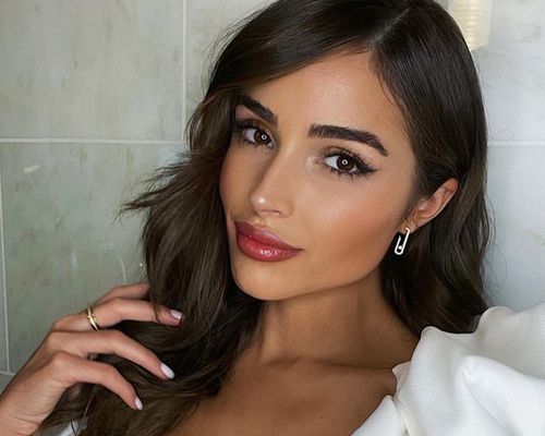 olivia culpo with side bangs