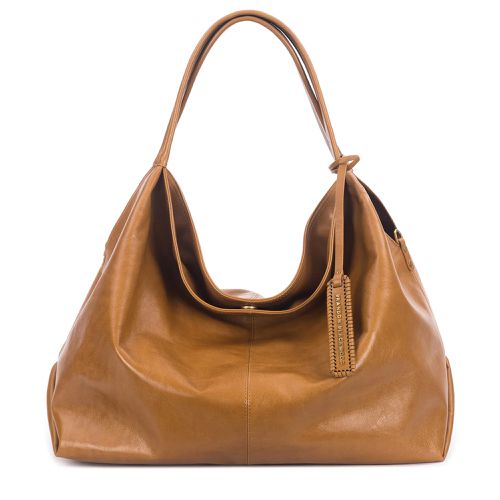 Brandon Blackwood Sylvia Bag in tan leather with brass hardware