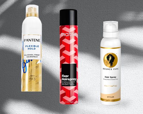 Collage of popular Alcohol-Free Hairsprays