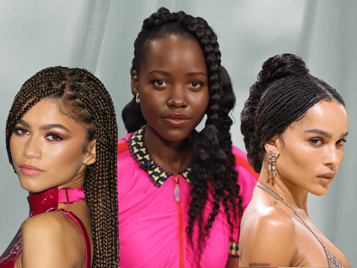 Celebrities with braids inspiration