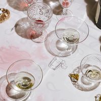 drinking glasses on table