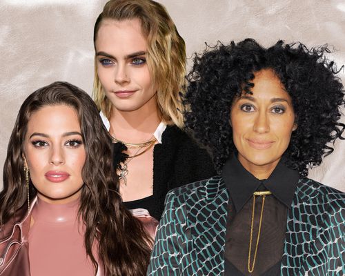 Tracee Ellis Ross, Ashley Graham, and Cara Delevingne with Hairstyles for Diamond-Shaped Face 