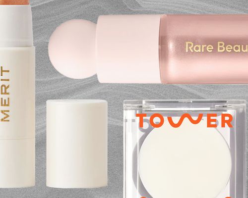 Merit, Rare Beauty, and Tower28 Glitter-Free Highlighters Products