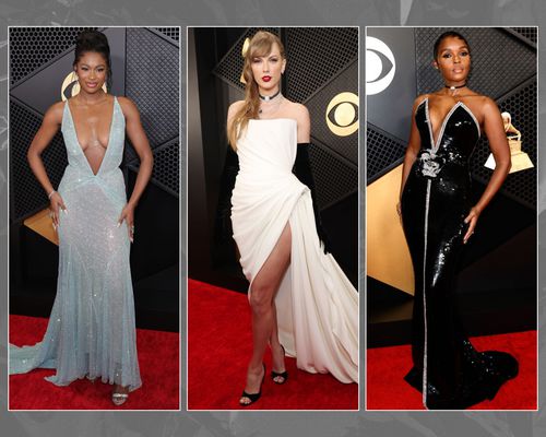 Coco Jones, Taylor Swift, and Janelle Monae at the Grammy Awards