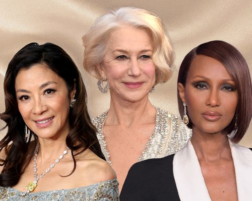 Michelle Yeoh, Helen Mirren, and Iman with Beautiful Hairstyles for Women Over 60