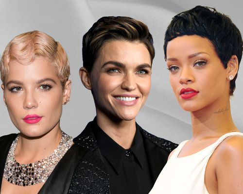 Halsey, Ruby Rose, and Rihanna with Low-Maintenance Pixie Cuts