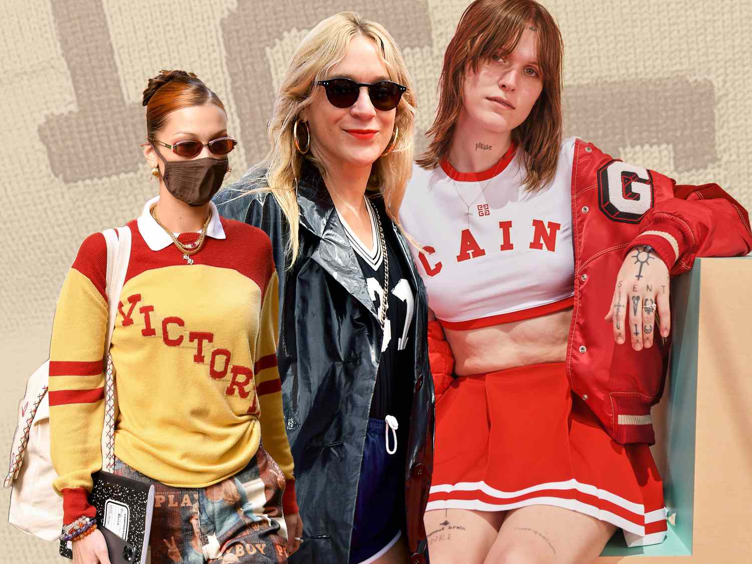 Hailey Bieber, Ethel Cain, Chloe Sevigny Wearing Varsity Style Clothing