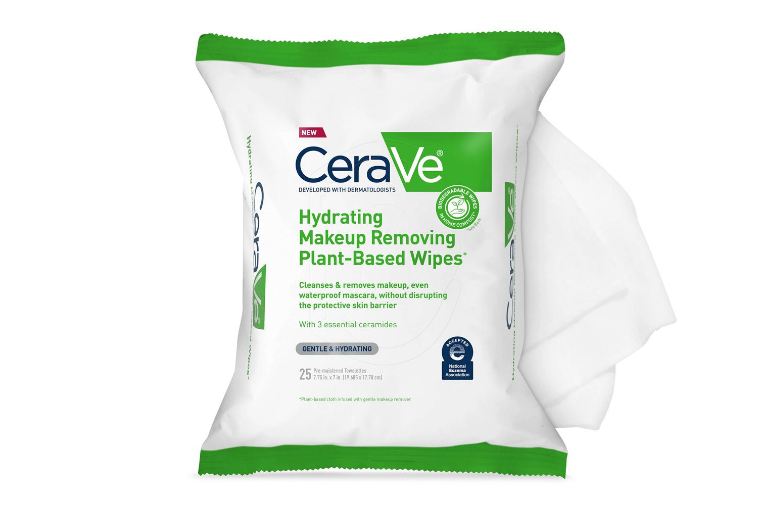 CeraVe Hydrating Makeup Removing Plant-Based Wipes