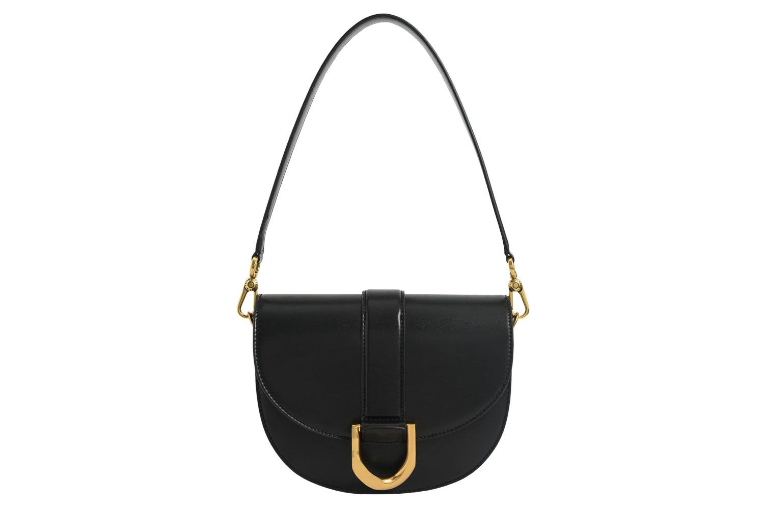 Charles &amp; Keith Black Gabine Saddle Bag