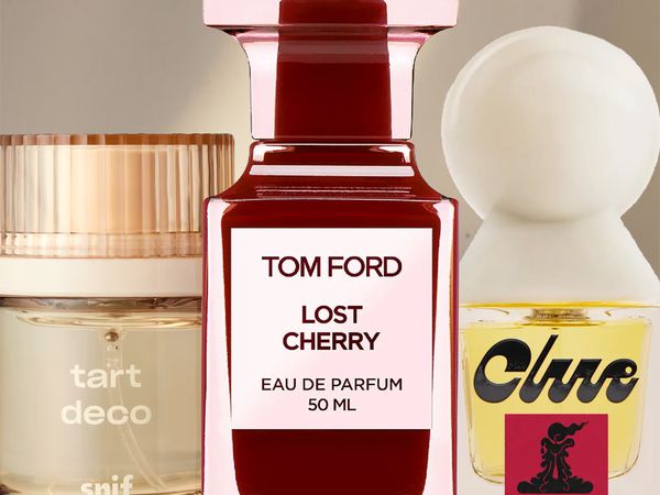 Snif Tart Deco, Tom Ford Lost Cherry, and Clue With a Candelstick