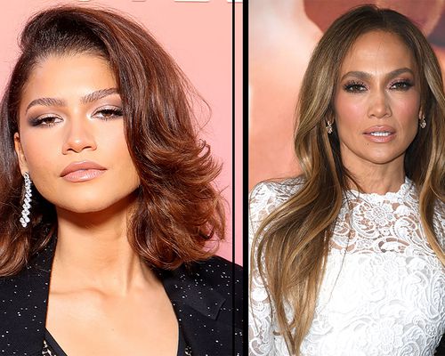 Close up of Zendaya (left) and Jennifer Lopez (right)