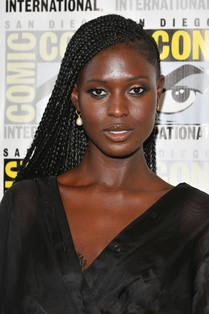 Jodie Turner-Smith wearing box braids