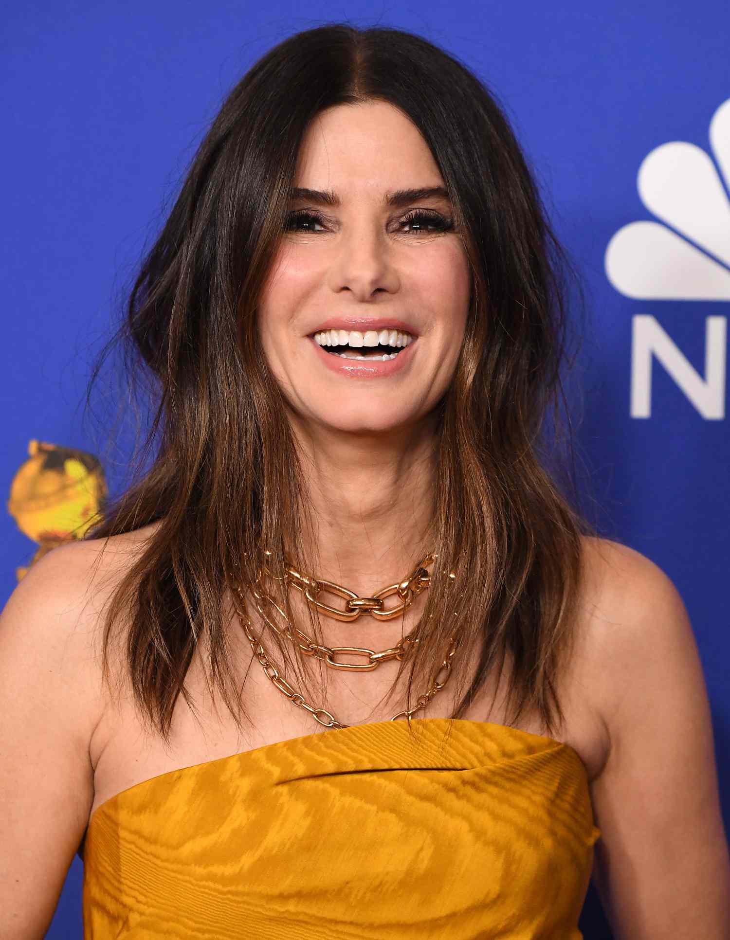 Sandra Bullock with a tawny balayage