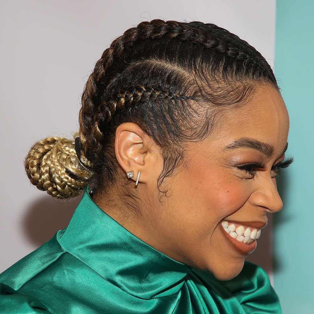 A close up of Julissa Calderon's baby hair and cornrows