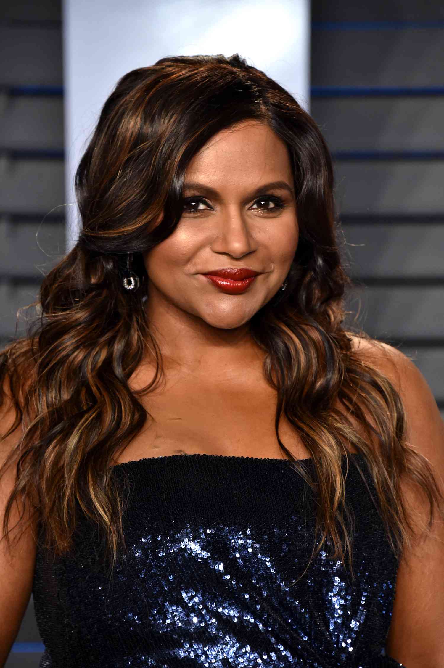 Mindy Kaling with bronde balayage hair