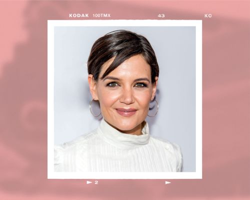 katie holmes with gray hair