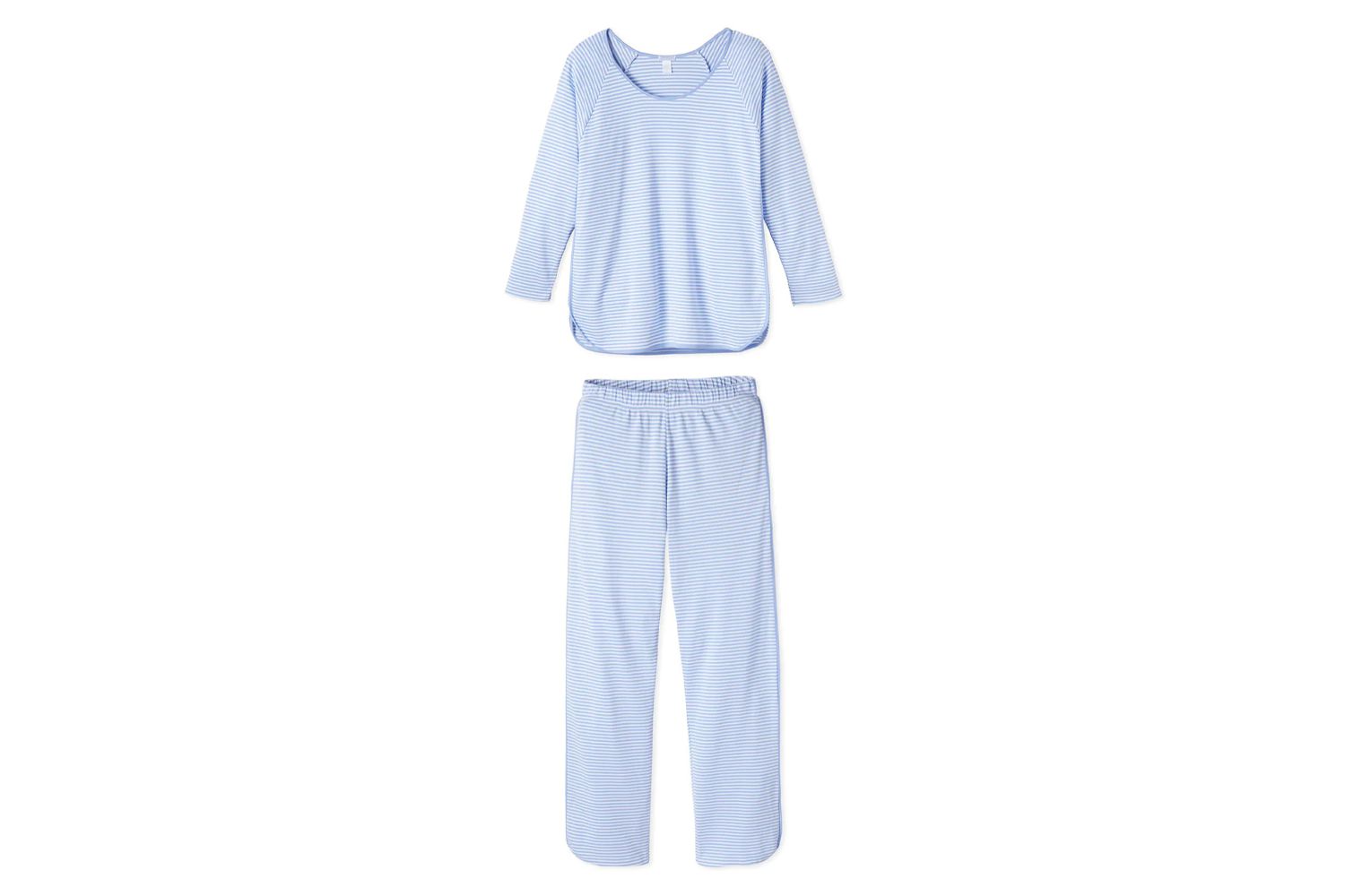 Lake Pajamas Pima Long-Long Set in Hydrangea