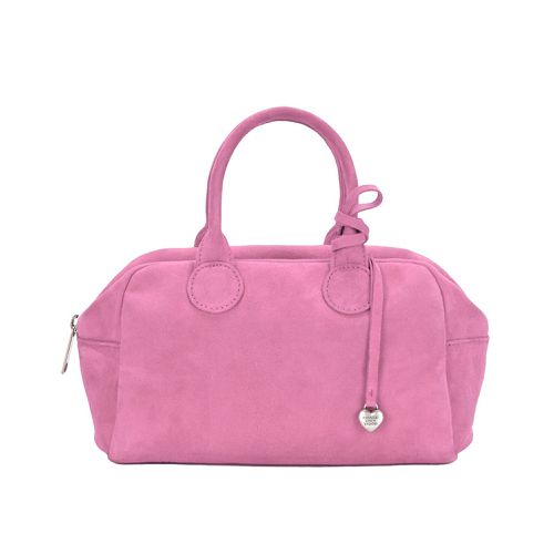 Marge Sherwood Soft Bowling Bag in pink suede