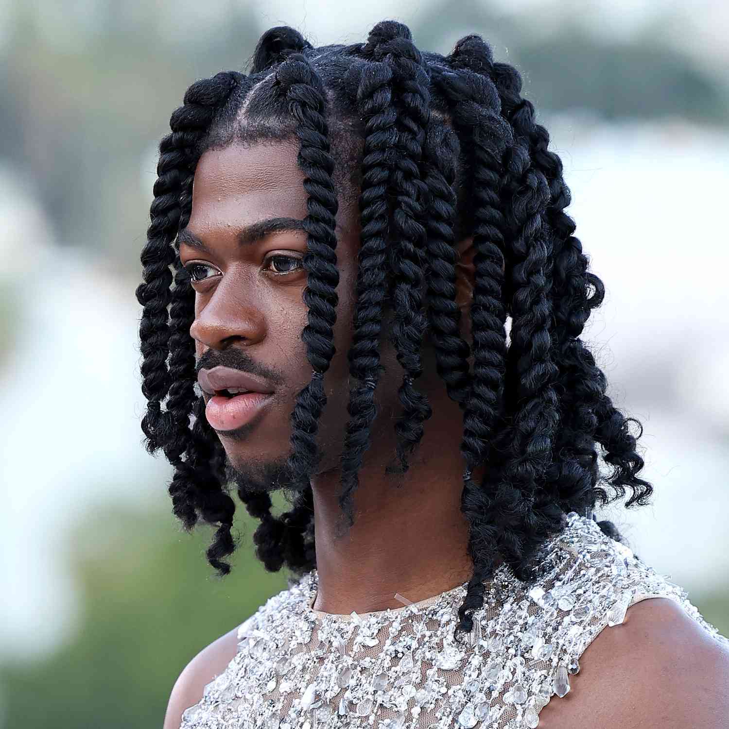 long hairstyles for men lil nas x