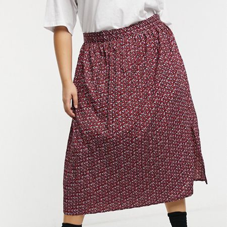 Pleated Midi Skirt