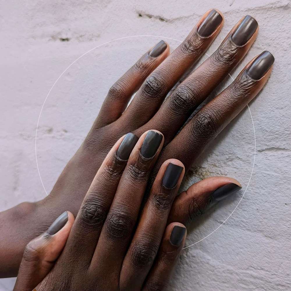 Chocolate colored matte nails