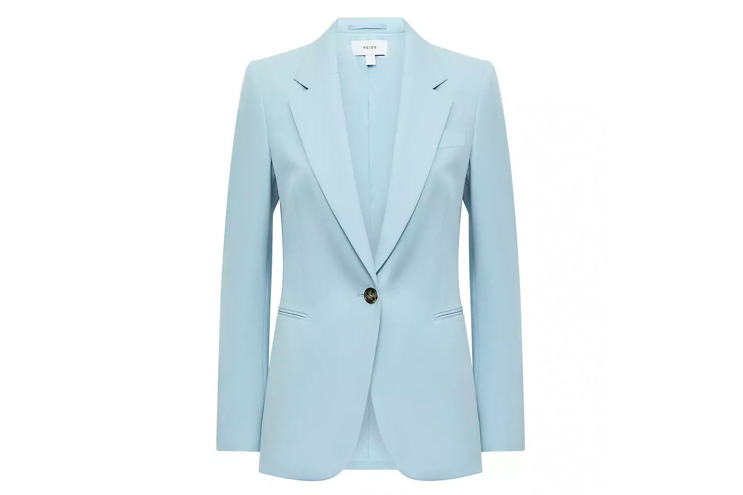 Reiss Clara Wool Blend Single-Button Blazer in Blue