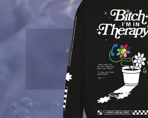 "I'm in therapy" black sweatshirt by APT C3