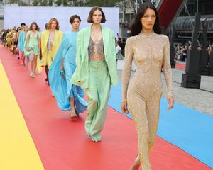 Bella Hadid walking the finale at Stella McCartney ready-to-wear Spring/Summer 2023 show.