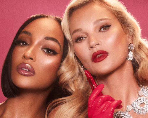 Jourdann Dunn and Kate Moss wearing Charlotte Tilbury Lipstick