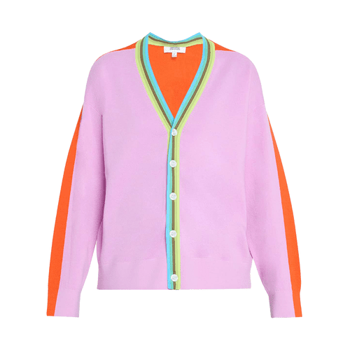 Christopher John Rogers Convertible Colorblock Knit Cardigan