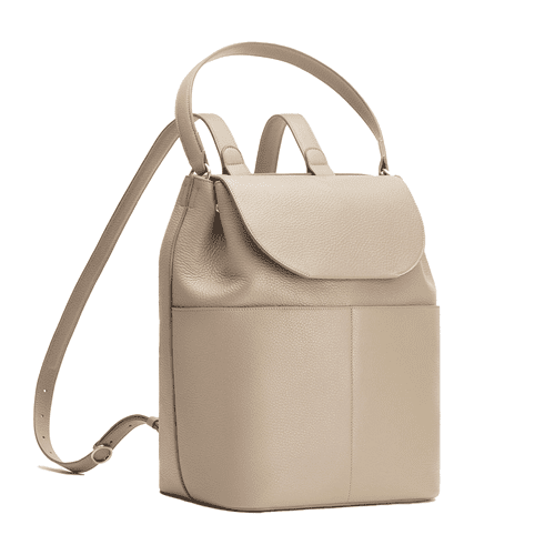 Cuyana Leather Backpack 13-inch in stone