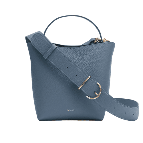 Cuyana Mini Linea Bucket Bag in sky blue