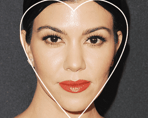 kourtney kardashian face shape