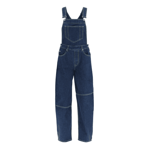 Ganni Button Detailed Denim Dungarees in dark wash