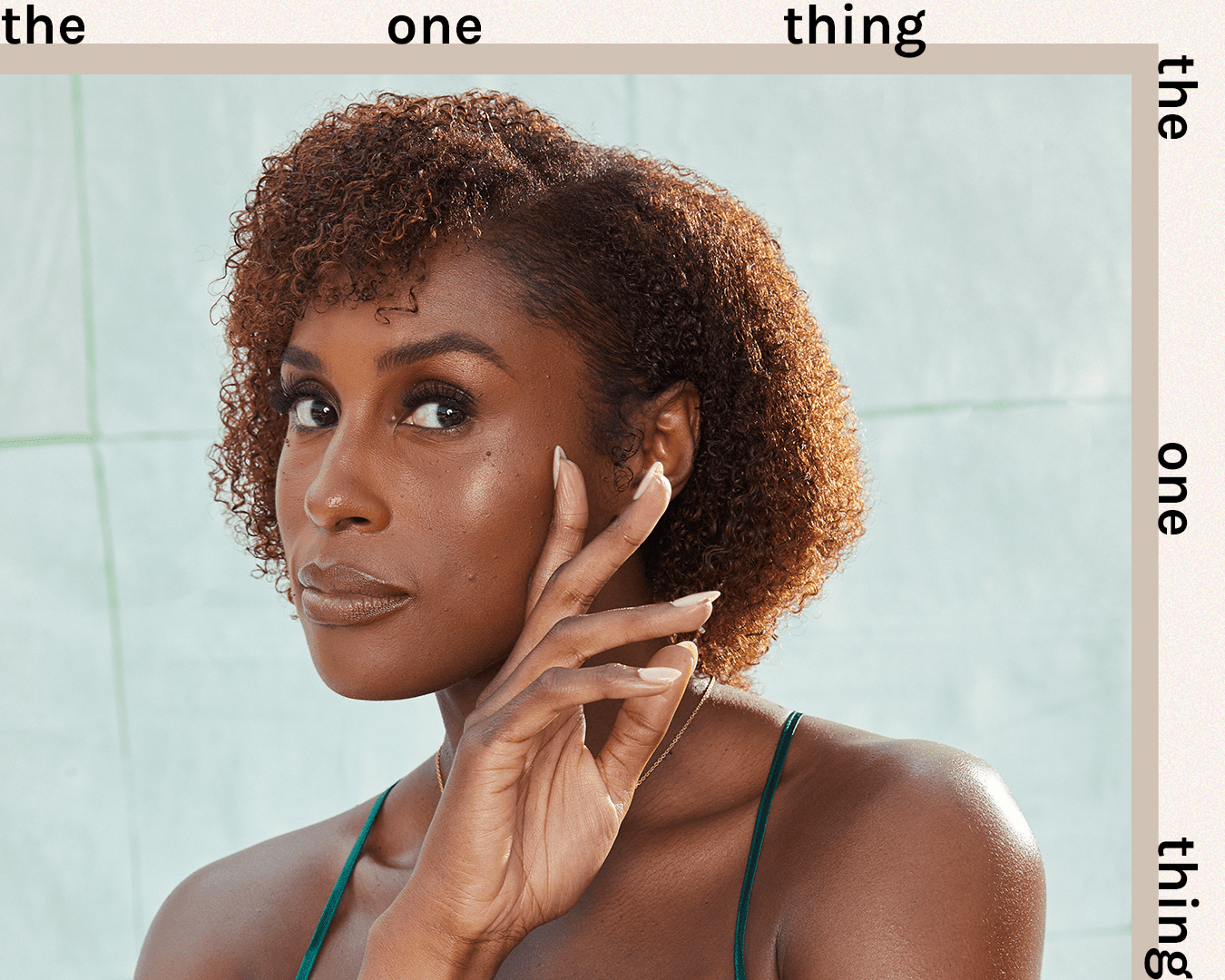 Issa Rae wearing natural curls