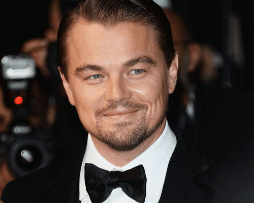 Leonardo DiCaprio with swooped hair at The Great Gatsby premiere during the Cannes Film Festival in 2013