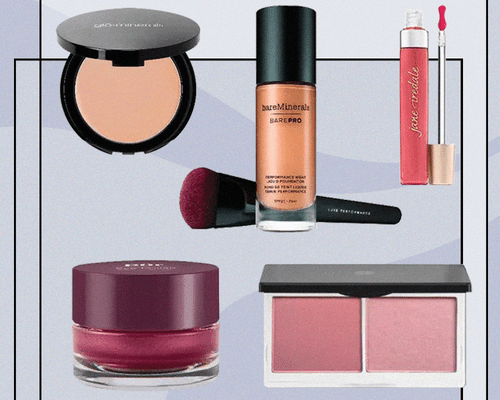 Product Collage of Several Mineral Based Makeup Products 