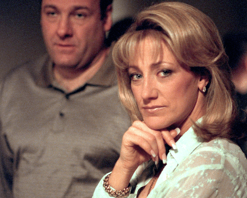 James Gandolfini And Edie Falco in "The Sopranos"