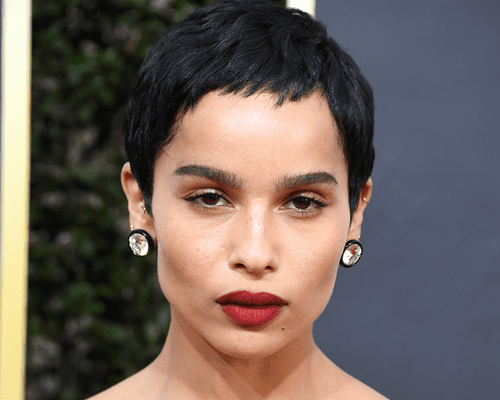 Zoe Kravitz wearing a pixie cut