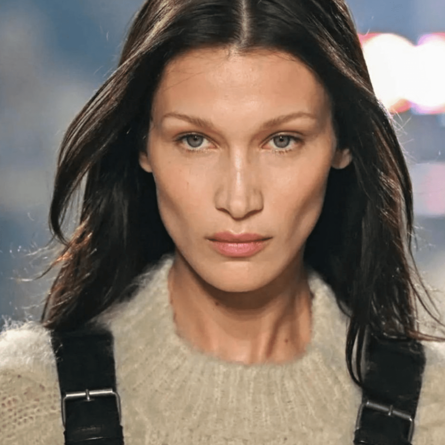 Bella Hadid with straight hair