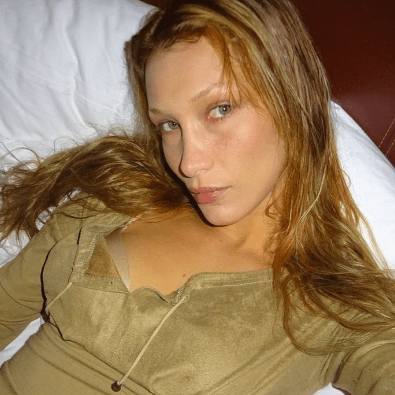 Bella Hadid with honey highlights