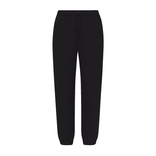 Skims Cotton Fleece Jogger pants in onyx black