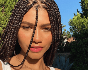 zendaya in sunlight wearing long braids